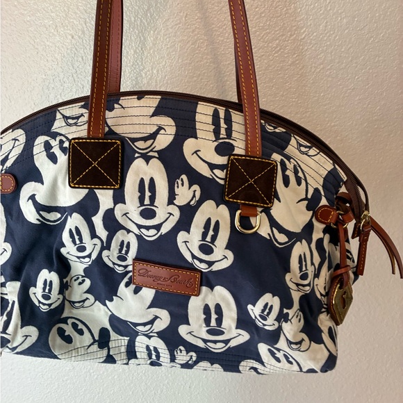 Vintage Dooney & Bourke Disney Mickey Mouse Print Handbag - Picture 2 of 7